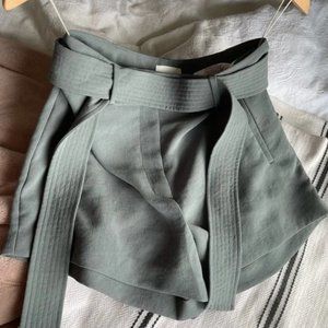 Aritzia Wilfred Jallade Tie Front Shorts in Sagesse Size 1